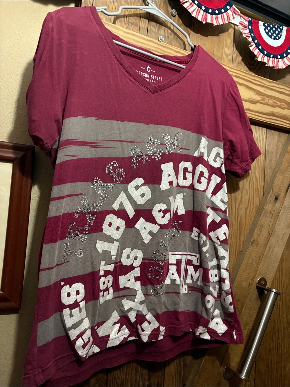Texas A&M Aggies Maroon & Gray Graphic Tee